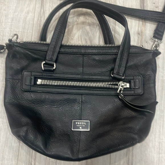 Fossil Dawson Satchel black- garmentory - Picture 4 of 10